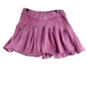 Yellow Cabbage Mini Skort Women’s Medium Pink Cotton Stretch Girly Tennis Mexico